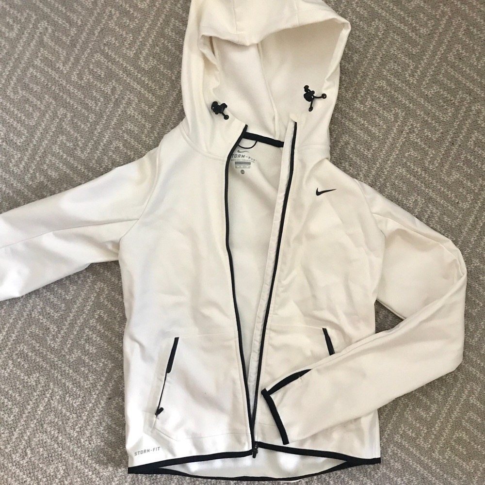 Nike white athletic / running / everyday jacket